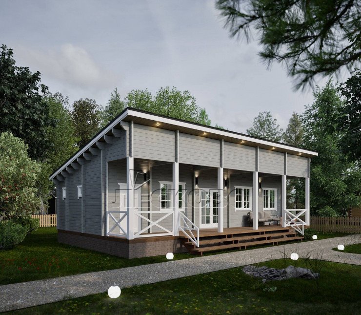 Каркасный дом 6,6х12,3